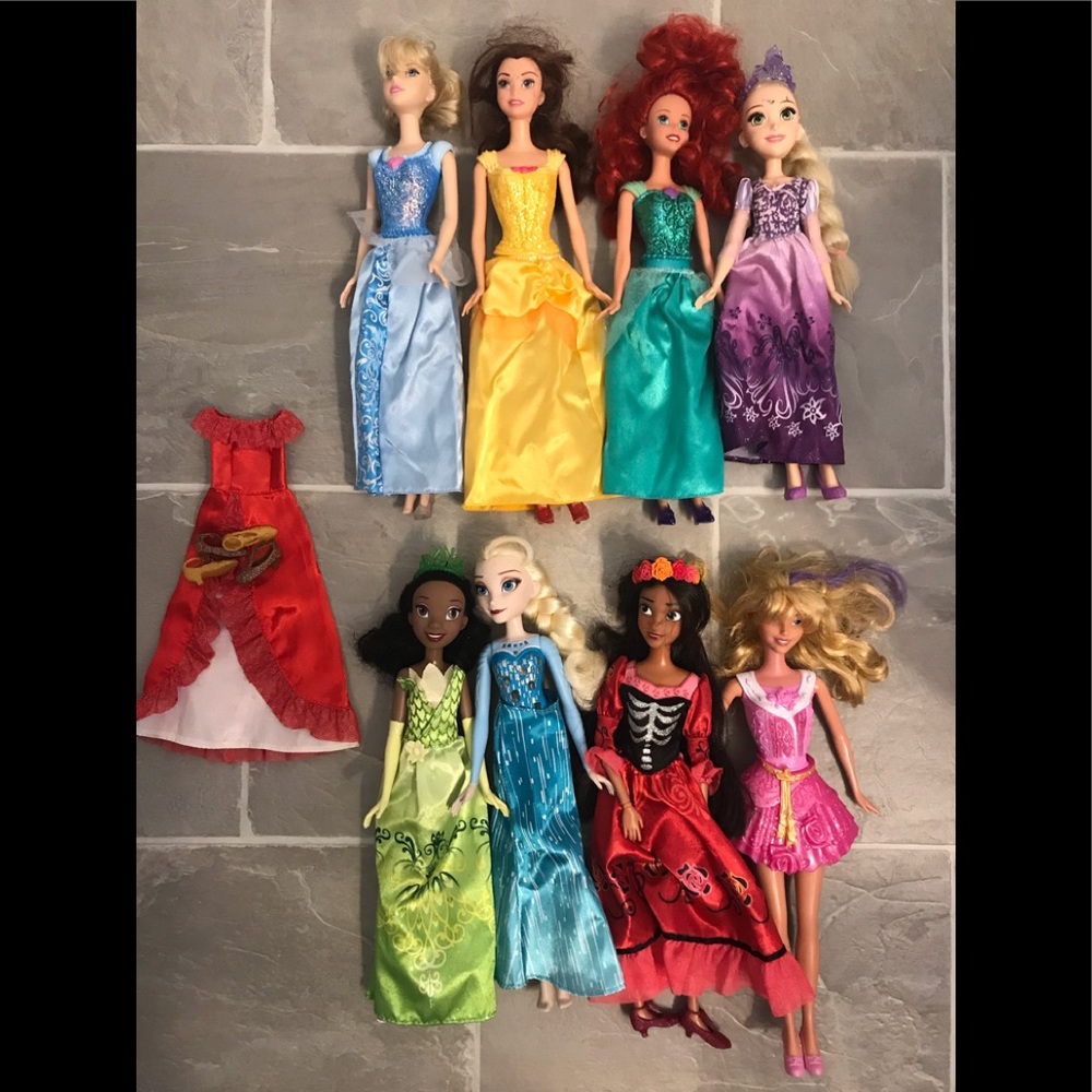 Disney Princess Barbie Dolls Lot